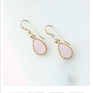 Grace + Hudson pink drop earrings